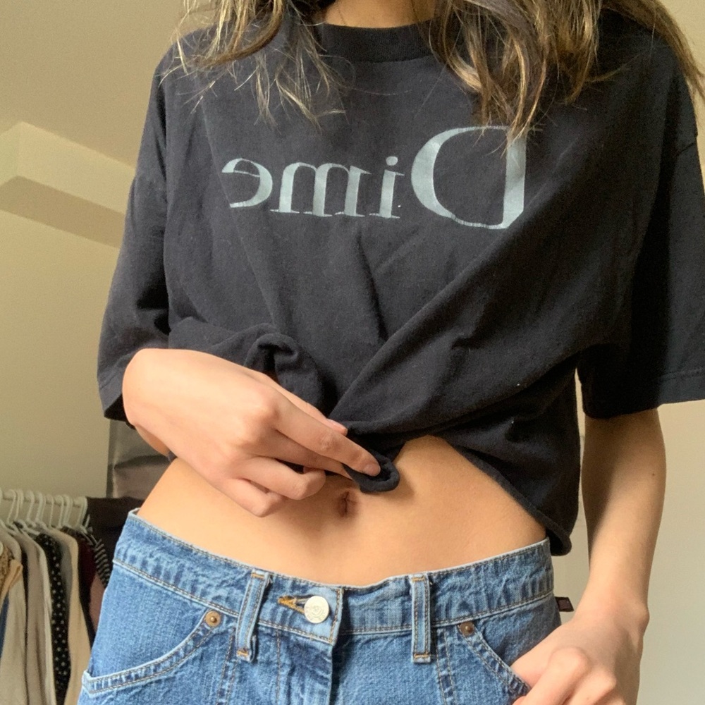 DIME BLACK CROPPED TSHIRT